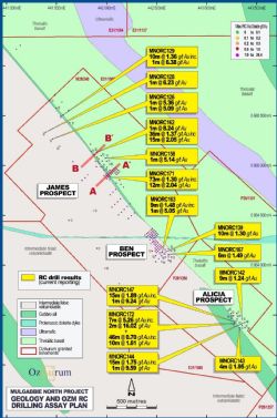 Figure 2: Mulgabbie North RC drill collar plan