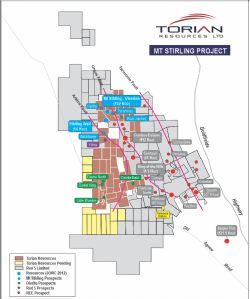 Figure 1: Mt Stirling Project tenements Regional Map