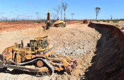 Figure 2: Bulldozer ripping pit floor