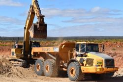 Figure 5: Excavator loading dump truck