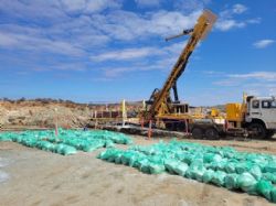 Figure 1: Diamond Drill rig on site at Patricia