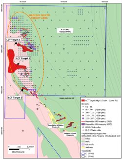 Figure 3. Manindi North Prospect - Rubidium in soil