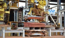 Figure 5. Robotic cathode stripping and stacking