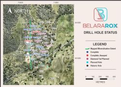 Figure 1. Drill location plan of planned resource definition holes