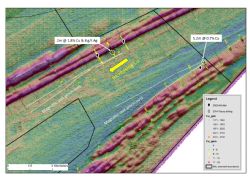 Figure 3. Location of the first three planned diamond drill holes