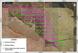 Figure 1: Tampu Resource Definition Sonic drilling program