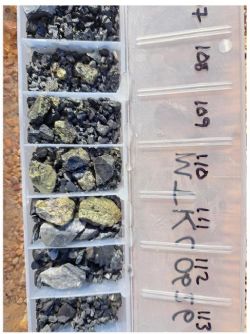 Figure 5. Lady Colleen MTKC00626 visible copper sulphides