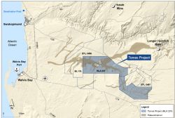 Figure 1: Tumas Project Location Map.