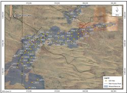 Figure 2 shows the drill hole locations