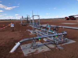 Vali-1 lease skids with outlet skid in the foreground