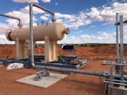 Separator installed at the Vali metering lease