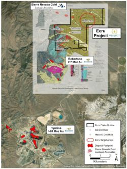 Figure 1: Location of Ecru and four target areas