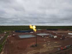 Gas flare at Carpentaria-3H