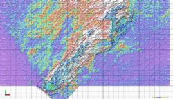 Figure 2: Aussinanis Project area showing the extent of U3O8 mineralisation. 