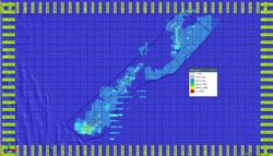Figure 3: Aussinanis Project area showing drill hole locations with collars colored