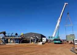 Figure 2: Crane lifting power plant