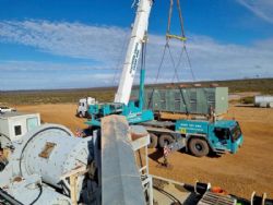 Figures 5: Crane lifting power plant.