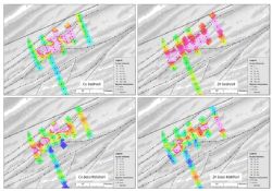 Figure 2. Image plots of Cu and Zn for samples from the base of Kalahari cover 