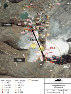 Figure 3. Hornfels/intrusive contact zone observed in the area is also similar to that found at RPM