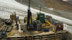 Figure 4. Drilling the 2nd intrusive in the valley at RPM