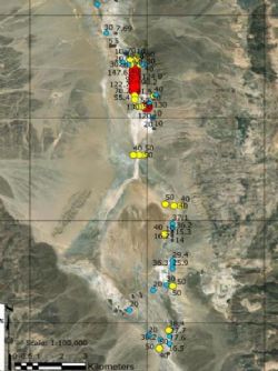 Figure 2: Location Map - Liberty Lithium with surface brine sample results