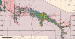 Figure 3: Tumas 3 Deposit, Showing Area of Infill Drill Hole Locations