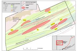 Figure 3. Fold targets on lithological and structural interpretation
