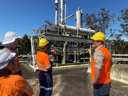 Empire Energy Managing Director inspecting the offline Rosalind Park Gas Plant