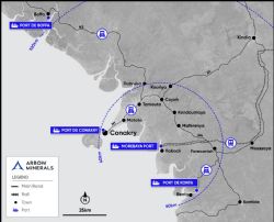Figure 2. Location map showing port and connecting rail infrastructure.