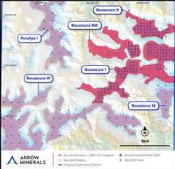 Figure 1: Initial Drill holes planned for Niagara