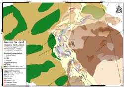 Figure 2: Geological Map of the Juggernaut VHMS Target