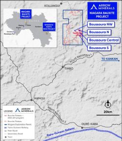 Figure 1: Location map of Niagara Bauxite Project
