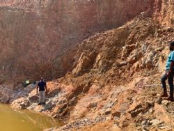 Figure 2: Sampled south east section of the pit