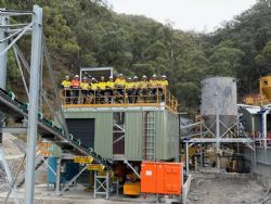 Figure 4 Gekko Installation and commissioning team on top of the Ore Sorter