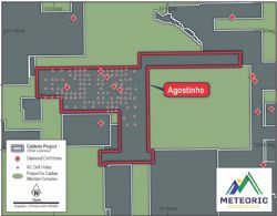 Figure 2: Agostinho drill hole location plan