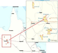 Figure 1, Location map of the Malakoff Prospect