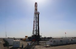 Figure 1: DWK Drill Rig Commencing Second Lateral Production Well at Red Lake