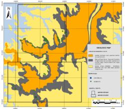 Figure 2: Geological Map at the Tiros North Block