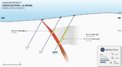 Figure 4: La Negra cross section, hole JRC008-25