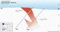 Figure 5: Brunilda cross section, hole JRC011-25 and 014-25