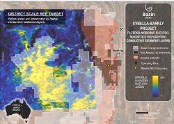 Figure 4 – AEM outlining laterally extensive conductive sediment target
