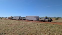 Figure 2: Demobilisation of camp and drilling equipment