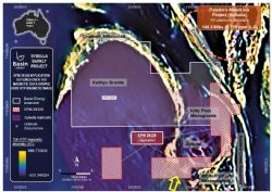 Figure 4: Statewide 1DV magnetic data draped over the RTP magnetic image below EPM 29328
