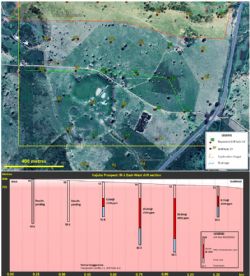 Figure 1. Location of the current drill holes reported 