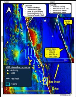 Figure 6: Geological Survey of NSW total magnetic intensity reduced to pole (TMI RTP) imagery