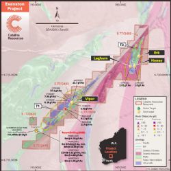 Figure 1. Evanston Project Geology and Targets