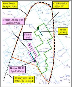 Roundhouse Prospect – Top CV Lime Depth Structure