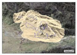 The location of Mt Kare resource zones looking South East