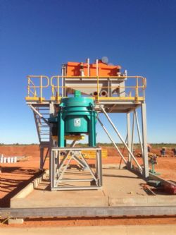 Figure 7. Knelson Concentrator and screen deck.