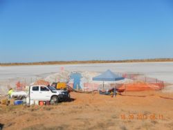 Figure 5. Pump testing at Miningere Lake.